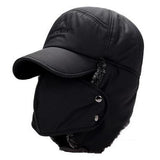 Men's Ear Protection Face Bomber Hats Thicker Plus Velvet Warm Woman Winter Hat