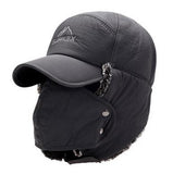 Men's Ear Protection Face Bomber Hats Thicker Plus Velvet Warm Woman Winter Hat