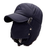 Men's Ear Protection Face Bomber Hats Thicker Plus Velvet Warm Woman Winter Hat
