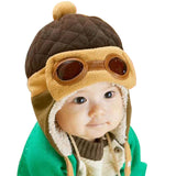 Cute Winter Warm Baby Hats Infant Toddlers Boys Girls Pilot Aviator Warm Caps
